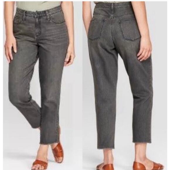 Universal Thread High Rise Straight Cropped Jeans Charcoal Gray Size 18 NWT - Picture 11 of 11
